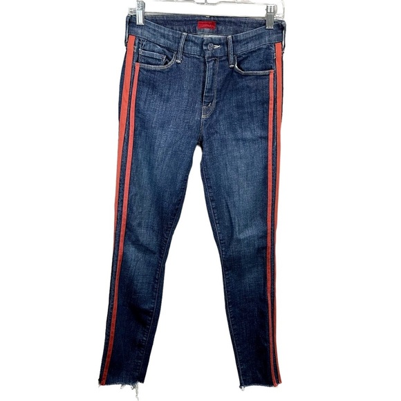 MOTHER The Looker Ankle Fray Skinny Jeans in Speed Racer - Picture 3 of 8